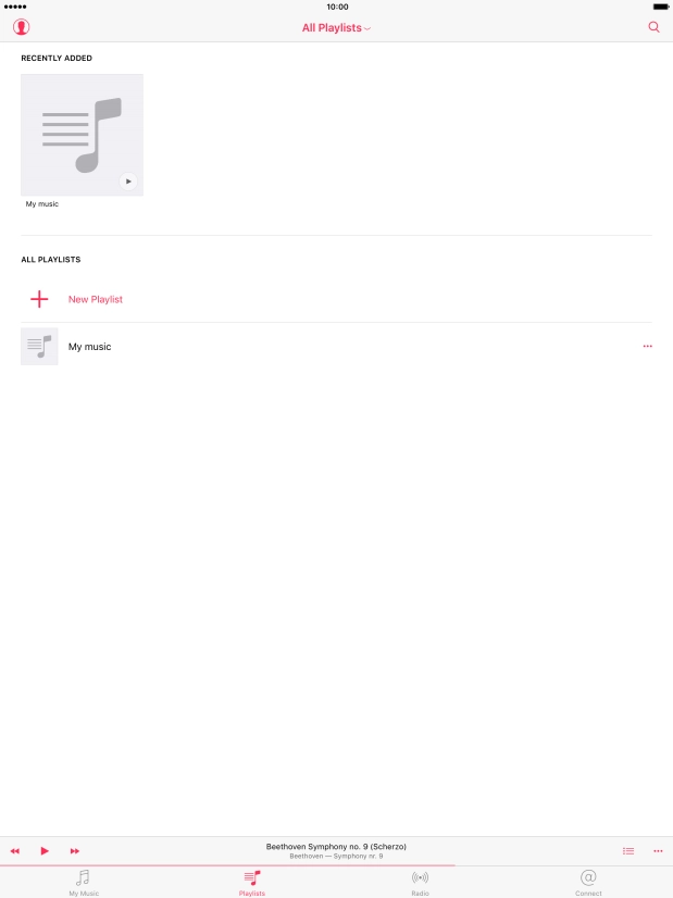 Press the required playlist. Press the required playlist.