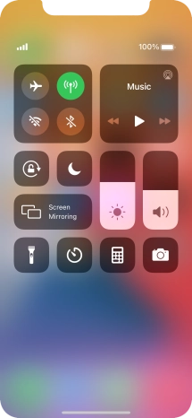 Press the required function to open an application or turn the function on or off.