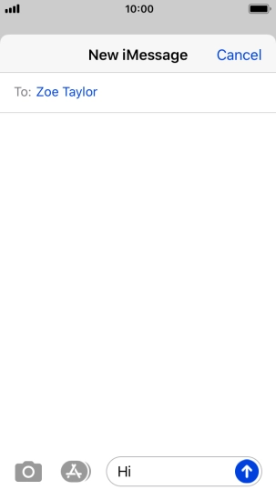 Press the send icon.
