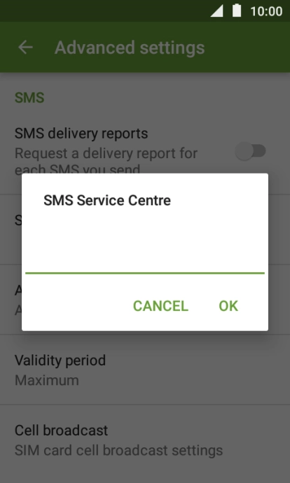 Key in +61415011501 and press OK.