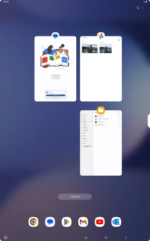 To end one running application, slide your finger upwards on the required application. To end one running application, slide your finger upwards on the required application.