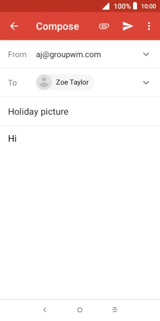 Press the attachment icon.