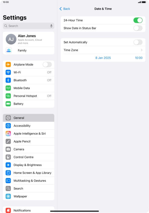 Press the indicator next to 
