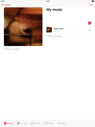 Go to the required category or playlist and press the required audio file.