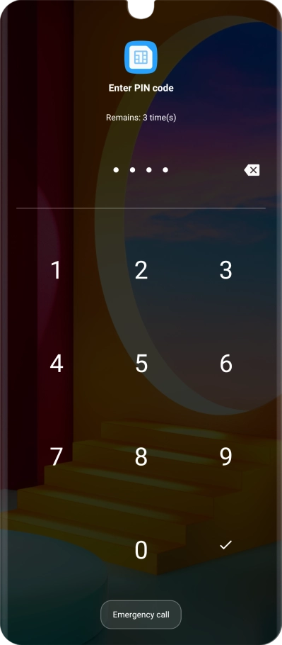 If you're asked to key in your PIN, do so and press the confirm icon.