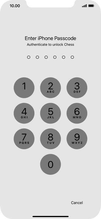 Use the phone lock code you created. The app is now no longer locked.