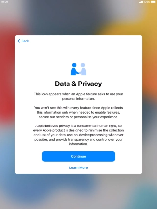 Press Continue. Press Continue.
