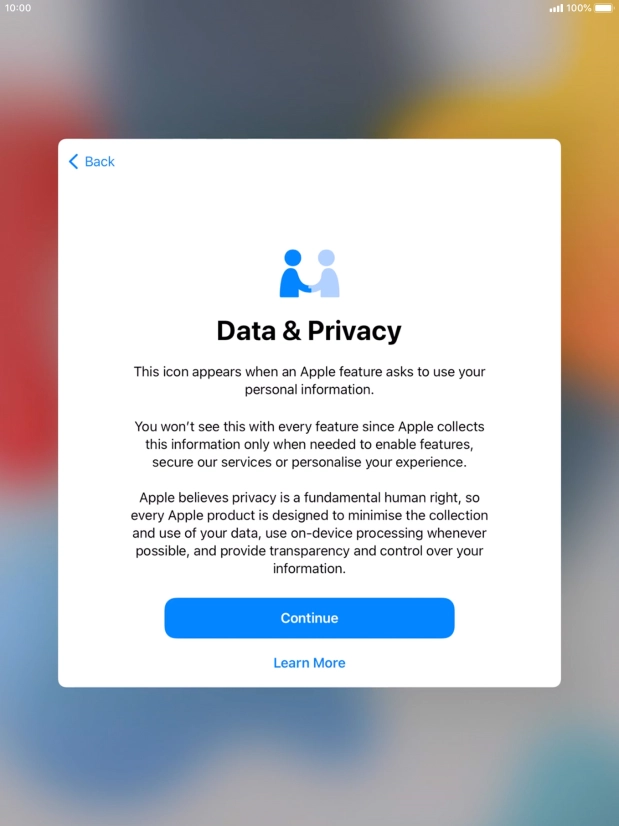 Press Continue. Press Continue.