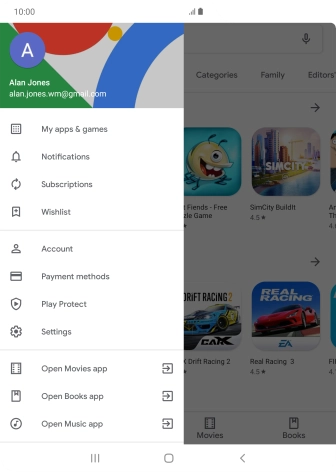 Press Settings. Press Settings.