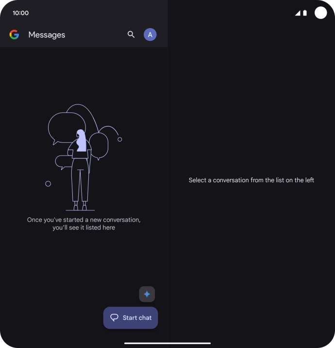 Press the profile icon.