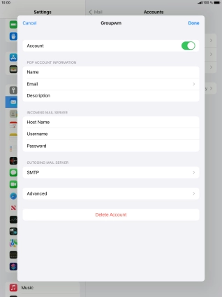 Press SMTP. Press SMTP.