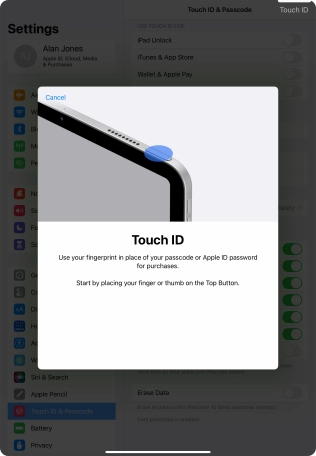 Follow the instructions on the screen to add your fingerprint. If you haven't previously selected a lock code, key in a code of your own choice twice. Follow the instructions on the screen to add your fingerprint. If you haven't previously selected a lock code, key in a code of your own choice twice.