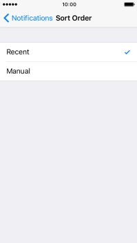 Press Recent to sort notifications by time.