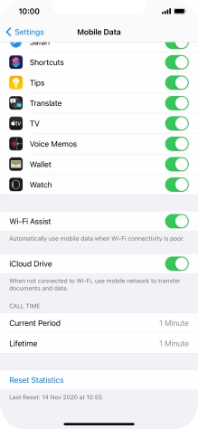 Press the indicator next to 