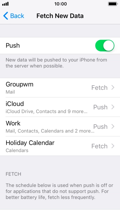 Press the indicator next to 