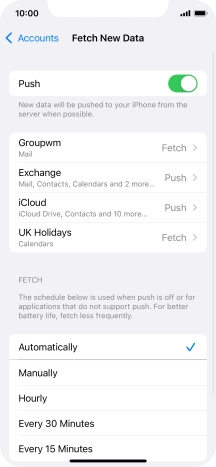 Press the indicator next to 