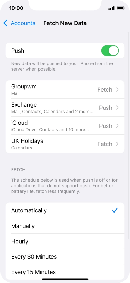 Press the indicator next to 