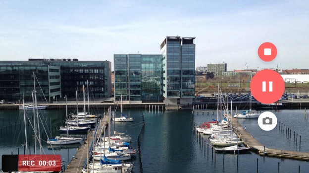 Press the stop icon to stop recording.