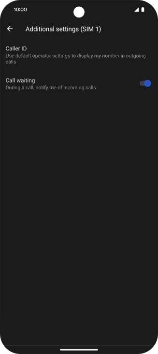 Press the indicator next to 