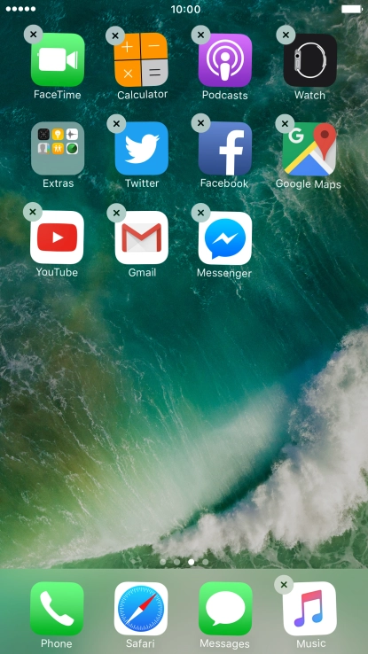 Press the delete icon.