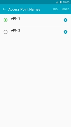 Press the field next to the data connection to activate it.