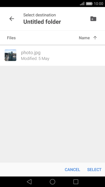 Press the new folder icon and key in the required name.