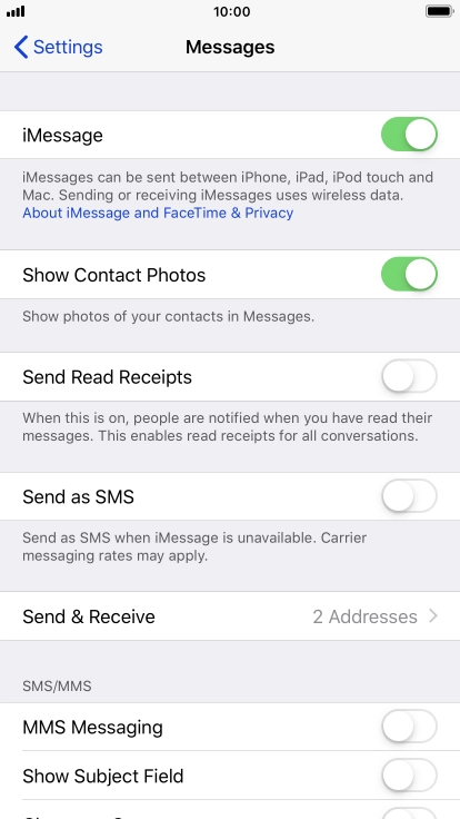 Press the indicator next to 