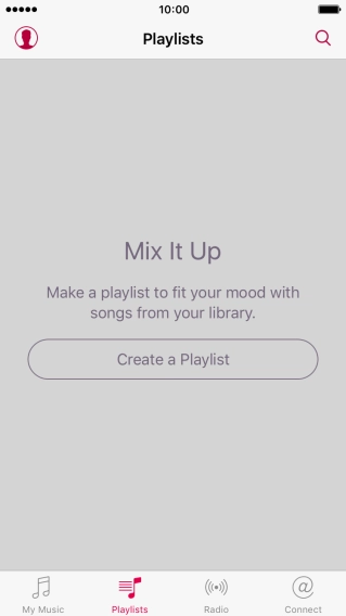 Press Create a Playlist and key in the name of the playlist.