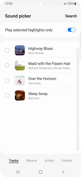Press the required ring tones to hear them.