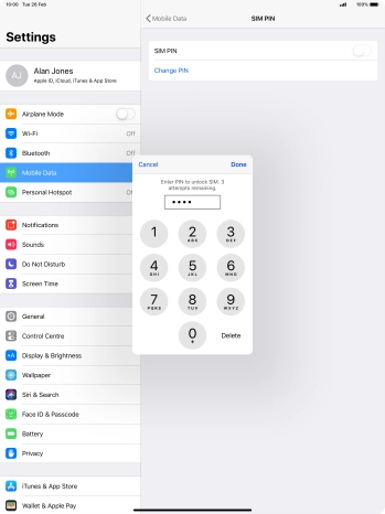 Key in your PIN and press Done.