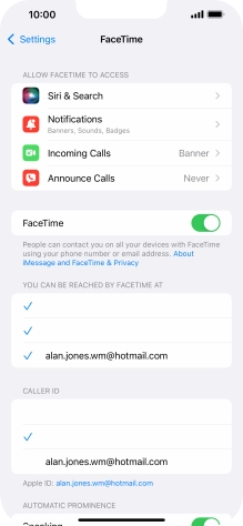 Press the indicator next to 