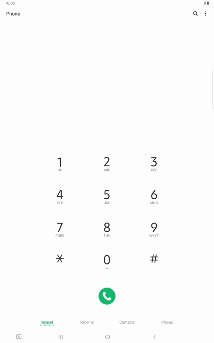 Press the menu icon.