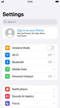 Press Sign in to your iPhone.