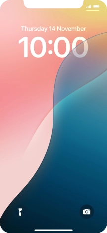 Press and hold anywhere on the lock screen.