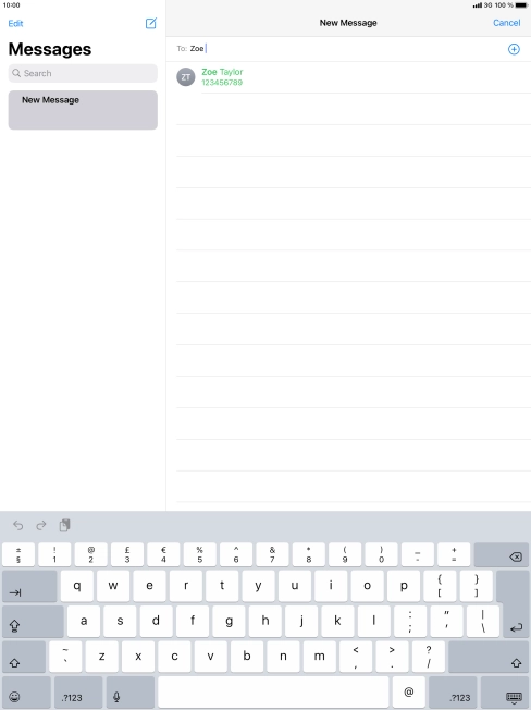 Press the required contact.