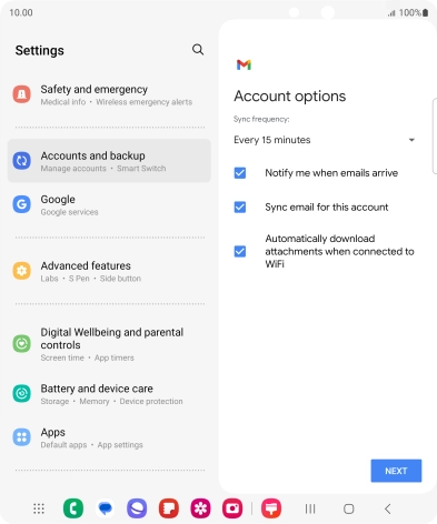 Press the drop down list below 
