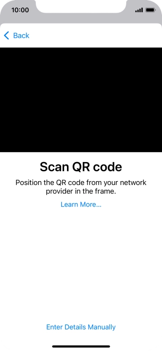 Place the QR code you've received inside the phone camera frame to scan the code.