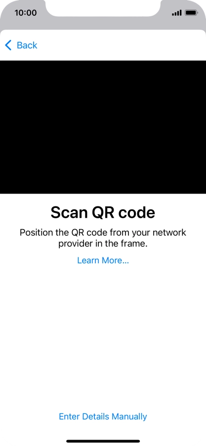 Place the QR code you've received inside the phone camera frame to scan the code.