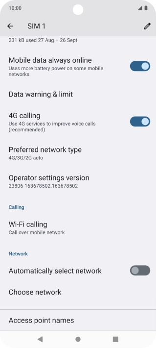 Press the indicator next to 