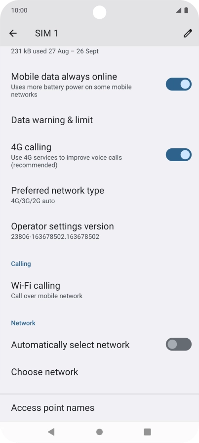 Press the indicator next to 