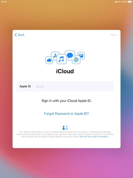 Press the field next to 