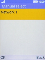 Select the required network.