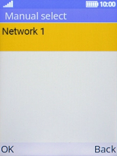 Select the required network.