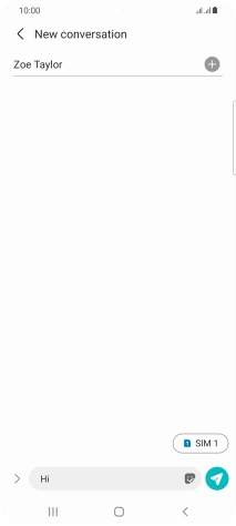 Press the send icon when you've finished your text message.
