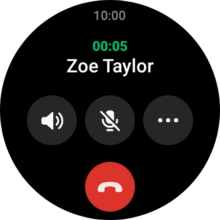 Press the end call icon.
