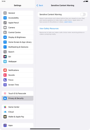 Press the indicator next to 