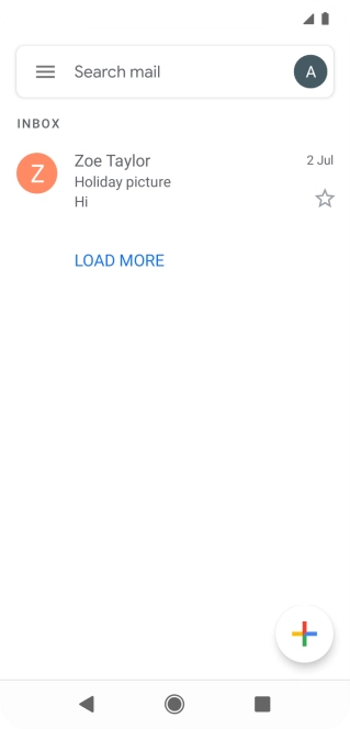 Press the email account icon.