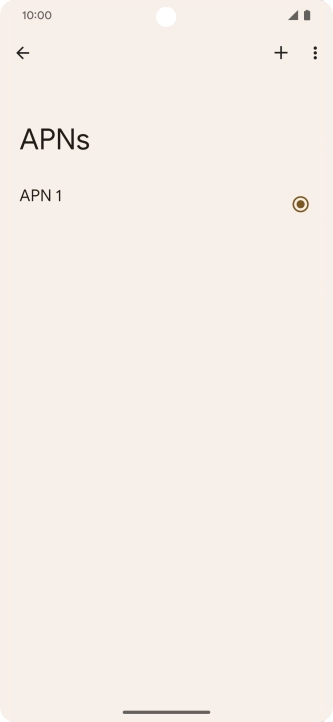 Press the new data connection icon.