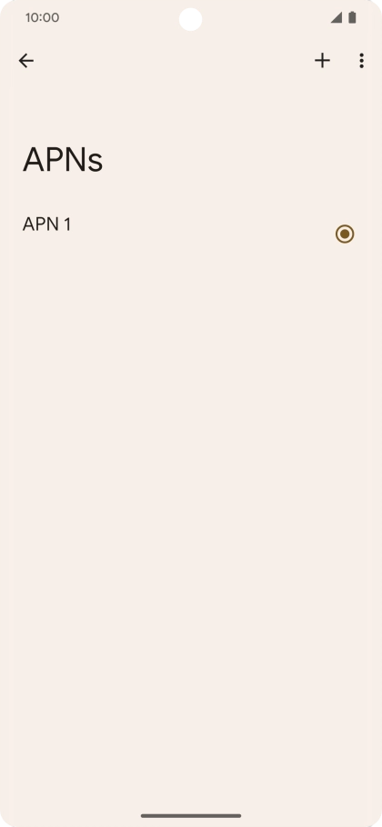 Press the new data connection icon.