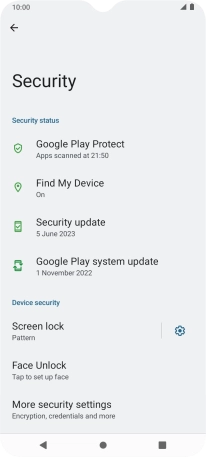 Press Screen lock and key in the current phone lock code.